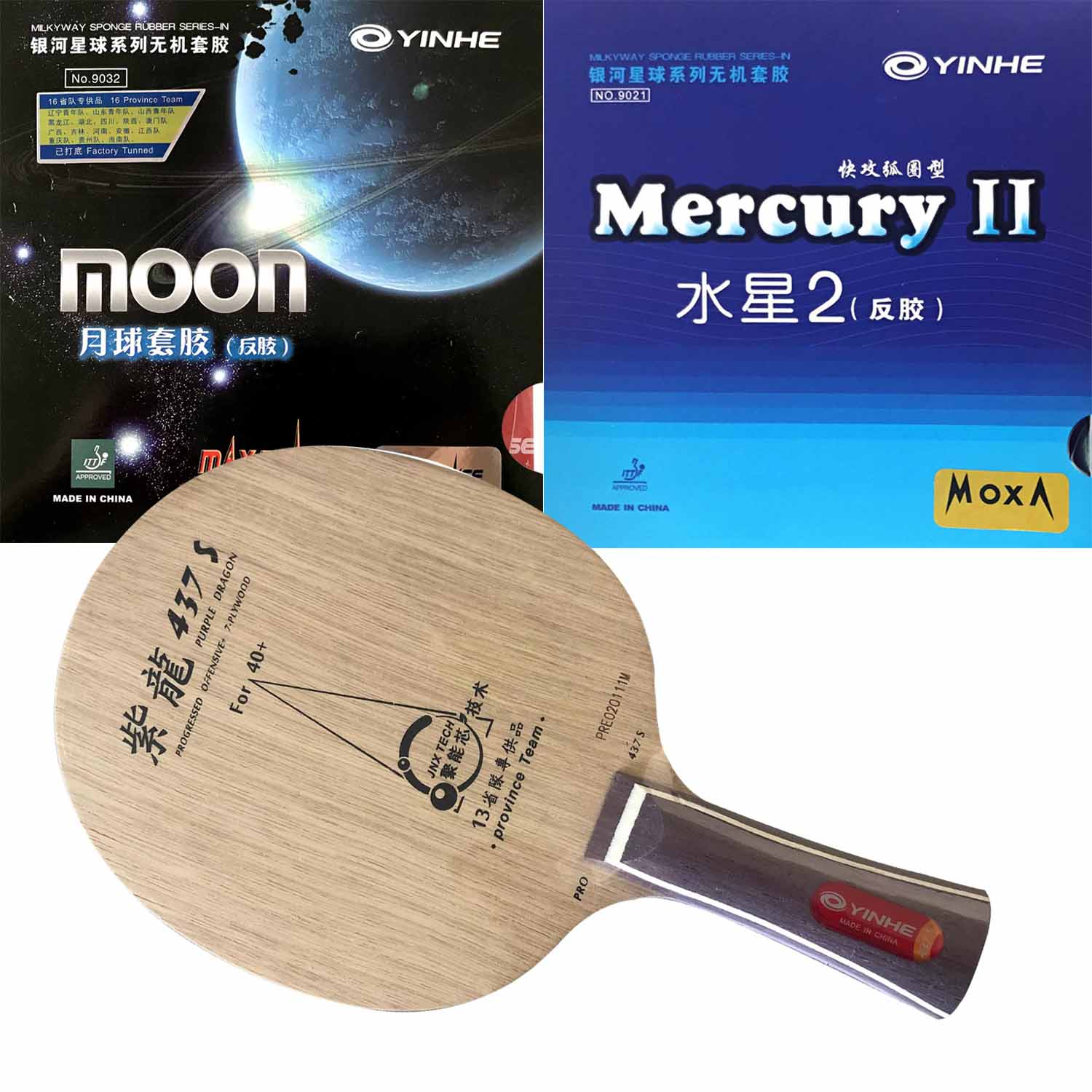 Pro Combo Racket YINHE Purple  - Table Tennis Zhang Jike review and price